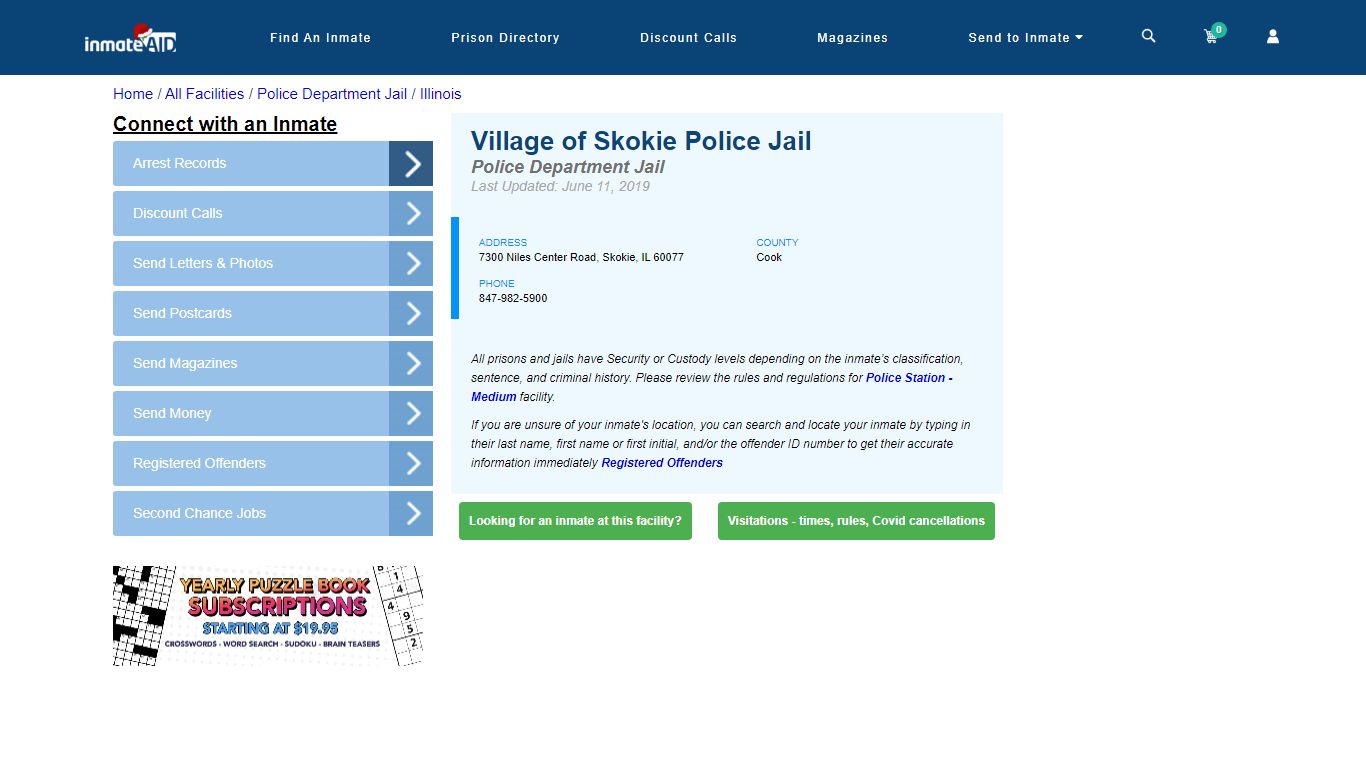 Village of Skokie Police Jail & Inmate Search - Skokie, IL